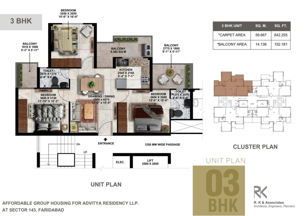 Advitya heights and advitya homes 2 -3 bhk flat layout